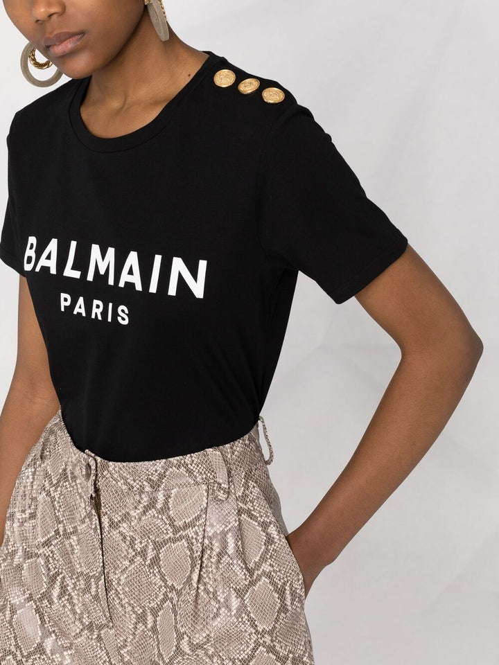 Balmain T-shirts and Polos Black