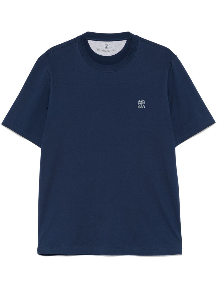 Brunello Cucinelli T-shirts and Polos Blue