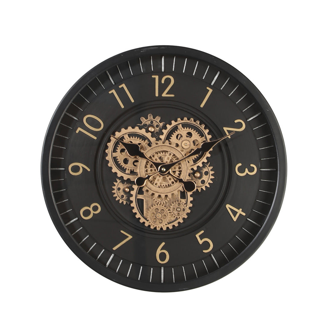 Elliott Round Moving Cogs Wall Clock