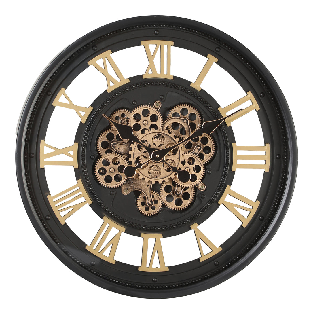 Valeno Round Moving Cogs Wall Clock