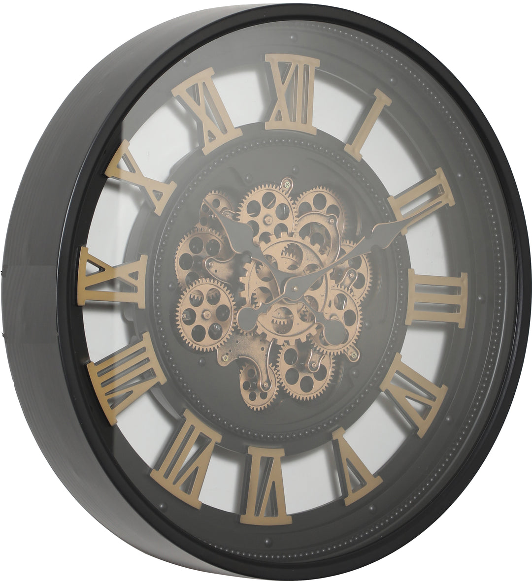 Valeno Round Moving Cogs Wall Clock