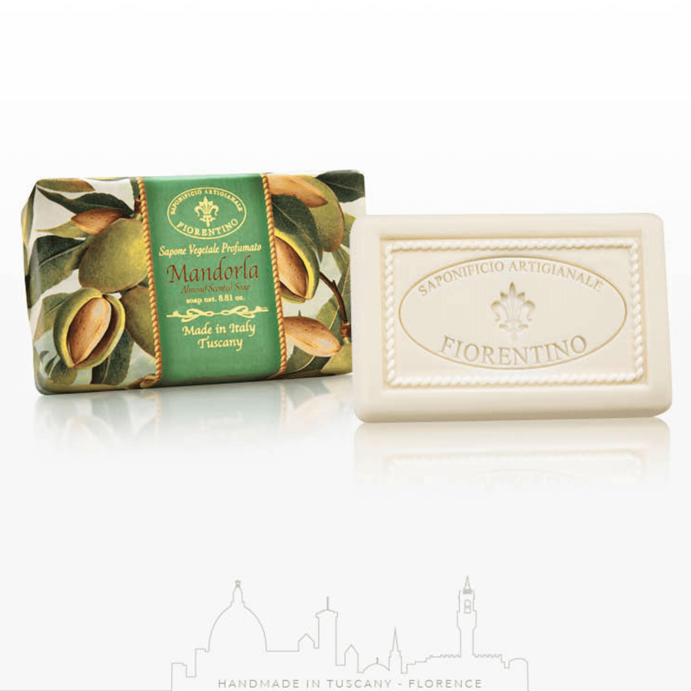 Saponificio Artigianale Fiorentino 250g Display of 6 Bar Soaps Saponificio Artigianale Fiorentino Almond Bar Soap 6x250g Brand