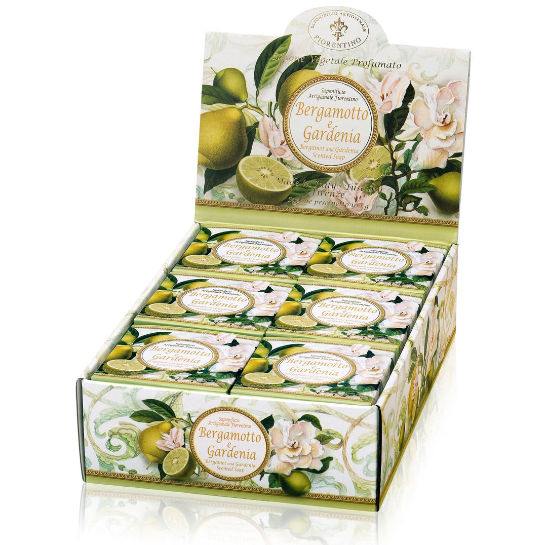 Saponificio Artigianale Fiorentino Bar soap Saponificio Artigianale Fiorentino Bergamot & Gardenia Luxury Soap 12x100g Brand