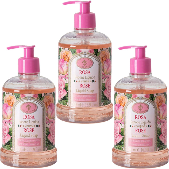 Saponificio Artigianale Fiorentino Body and Hand Wash w/ Soap Bundles Saponificio Artigianale Fiorentino Rose Hand Wash Saponificio Artigianale Fiorentino Rose Hand Wash Brand