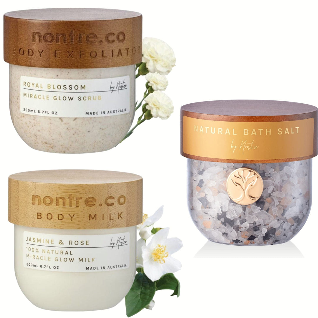 NONTRE.CO Body Milk Nontre.co Bundle - Body Milk - Body Scrub - Bath Salt Brand