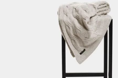 Bemboka Cashmere Throws 120x200cm Sand Bemboka Chunky Cable Italian Cashmere Throws - Pre-Shrunk Brand