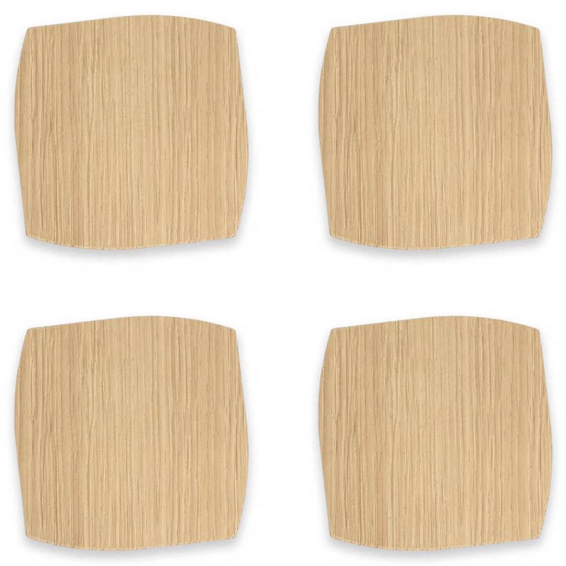 Lignis Coaster Lignis Portofino Coaster Set Of 4, Oak Brand