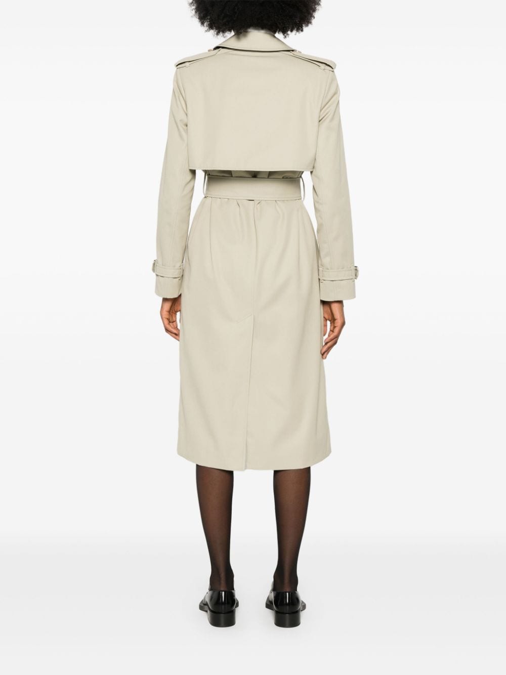 Burberry Coats Burberry Gabardine Coats Light beige cotton gabardine coat with military-inspired details. Brand