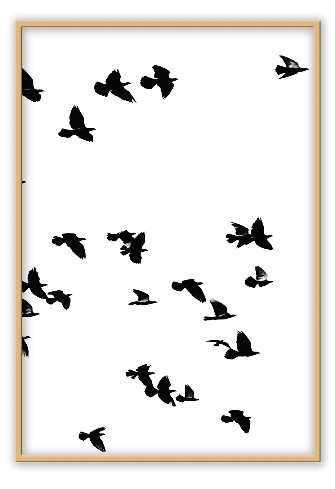 Canvas Print 50x70cm / Natural Sky Birds Sky Birds Wall Art : Ready to hang framed artwork. Brand