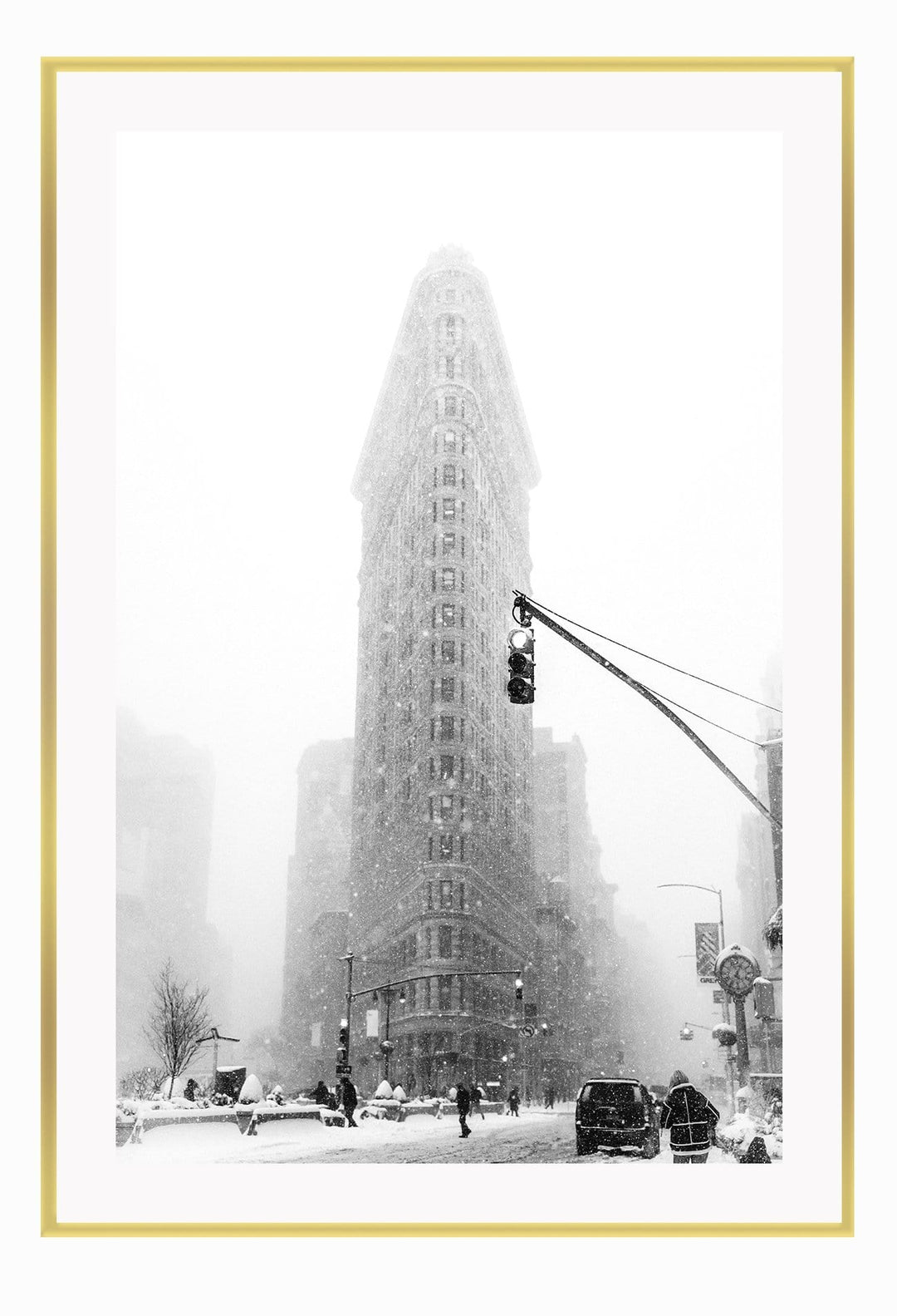 Canvas Print Small		50x70cm / Gold Snowy flatiron Snowy Flatiron Framed Prints Brand