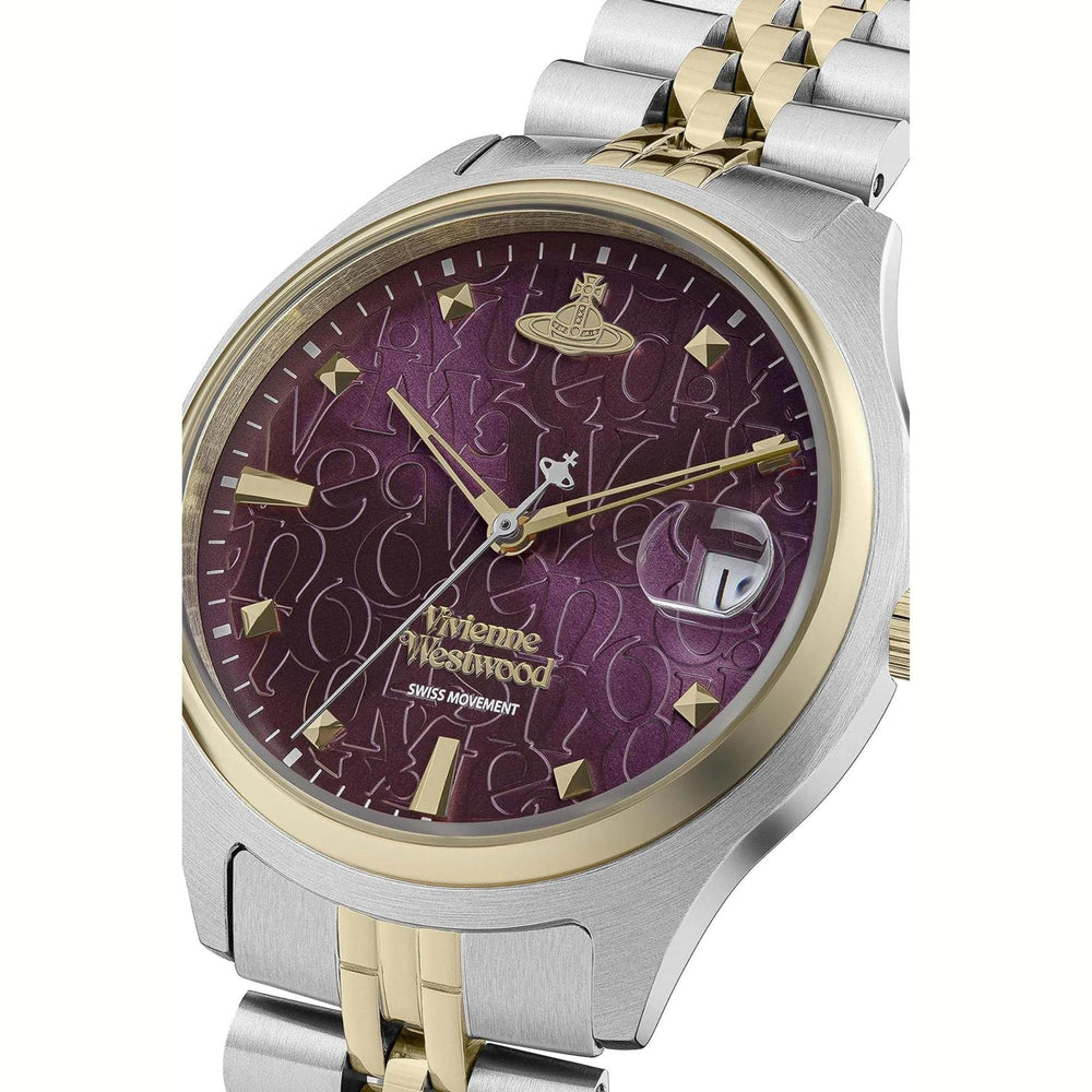 Vivienne Westwood Quartz Watches Vivienne Westwood Camberwell Purple 37mm Two Tone Watch Brand