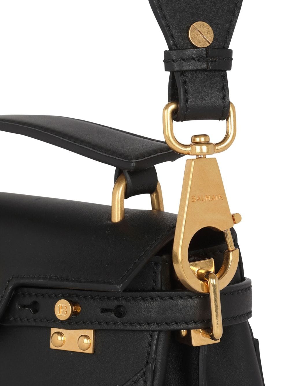 Balmain Shoulder UNI Balmain B-Buzz Leather Bag Balmain B-Buzz Leather Shoulder Bag Black Brand