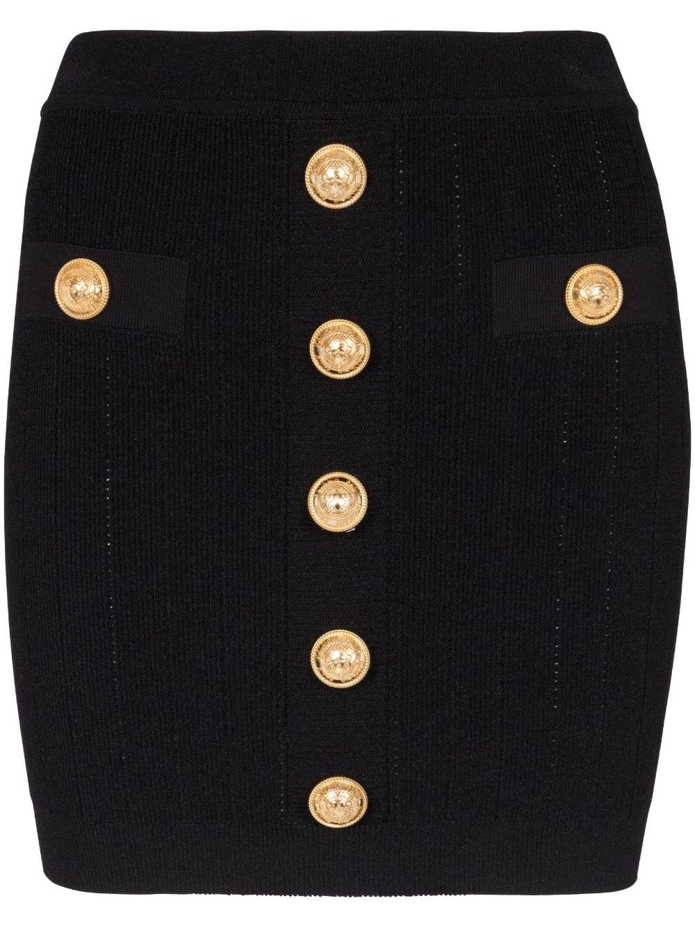 Balmain Skirts 40 Balmain Knitted Buttons Skirt Balmain Black Knitted Buttons Skirt Brand