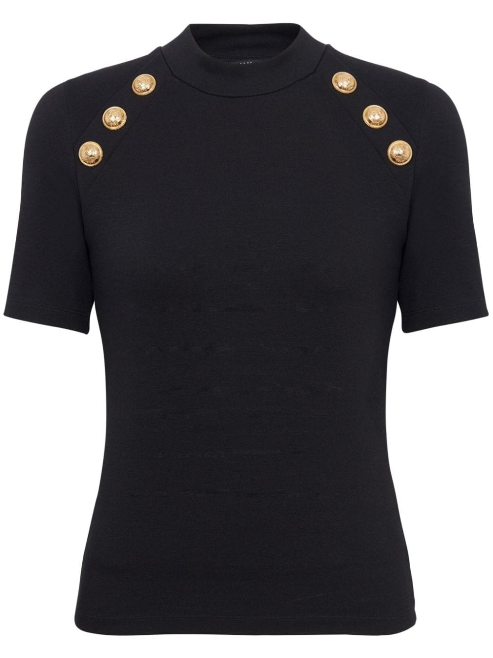 Balmain Topwear M Balmain T-shirts and Polos Black Balmain Raglan stretch t-shirt for comfort and flexibility. Brand