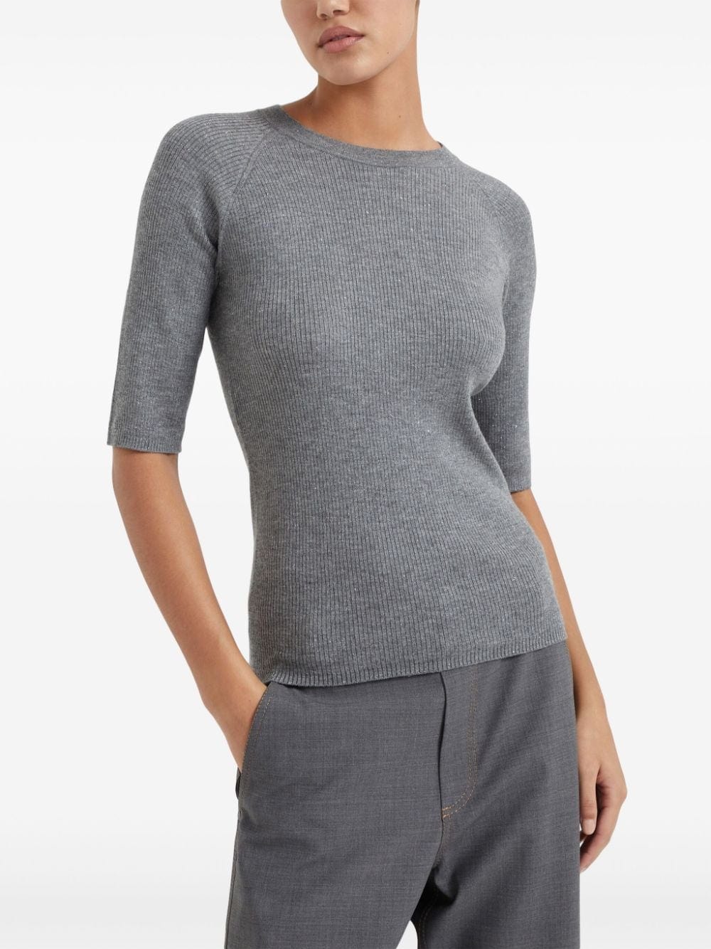 Brunello Cucinelli Topwear L Brunello Cucinelli Sweaters Grey Brunello Cucinelli Sweaters Grey Brand