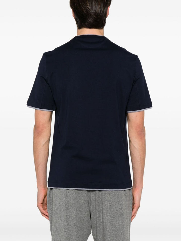 Brunello Cucinelli Topwear XXL Brunello Cucinelli T-shirts and Polos Blue Brunello Cucinelli T-shirts and Polos Blue Brand