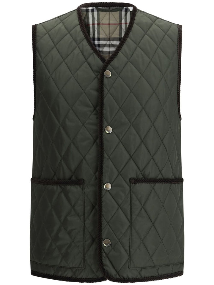 Burberry Topwear Burberry Sweaters Green Burberry olive green jacket with press-stud fastening and patch pockets. Brand