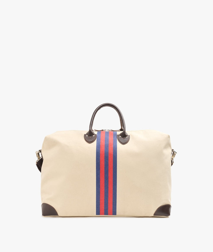 My Style Bags Travel Bags My Style Bags Harvard Rugby Travel Bag in Cream Red/Blue Stripes Unisex Brand