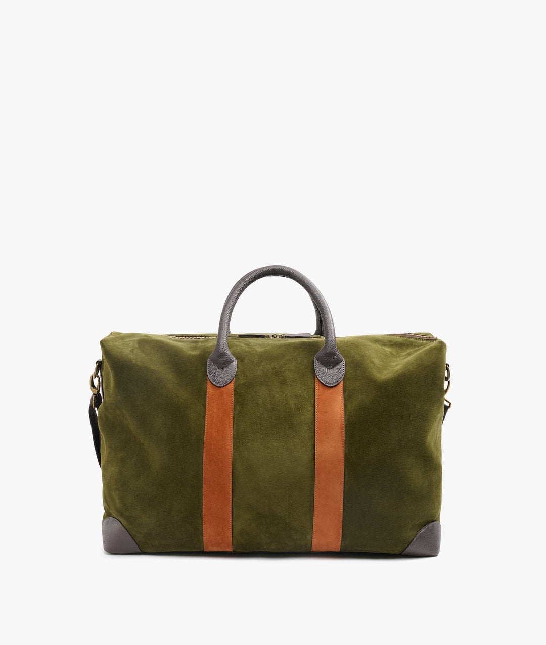 My Style Bags Travel Bags My Style Bags Harvard Twin Deluxe Duffel Travel Bag in Green/Orange Stripes Unisex Brand