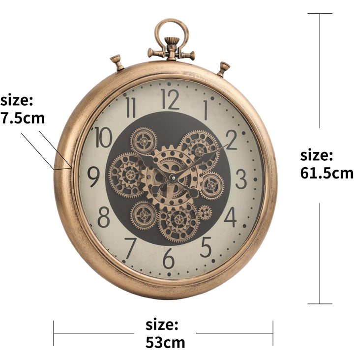 Chilli Wall Clock Gold Chronograph Industrial Moving Cogs Wall Clock Gold Chronograph Industrial Moving Cogs Wall Clock. Brand