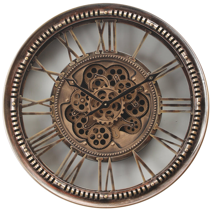 Chilli Wall Clock The Majesty Round Industrial Moving Cogs Wall Clock Brand