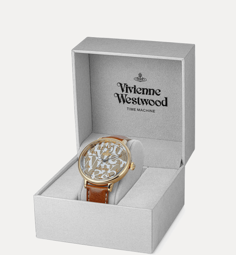 Vivienne Westwood Watches Vivienne Westwood Cavendish Gold 48mm Brown Leather Watch Vivienne Westwood Cavendish Gold 48mm Brown Leather Watch Brand