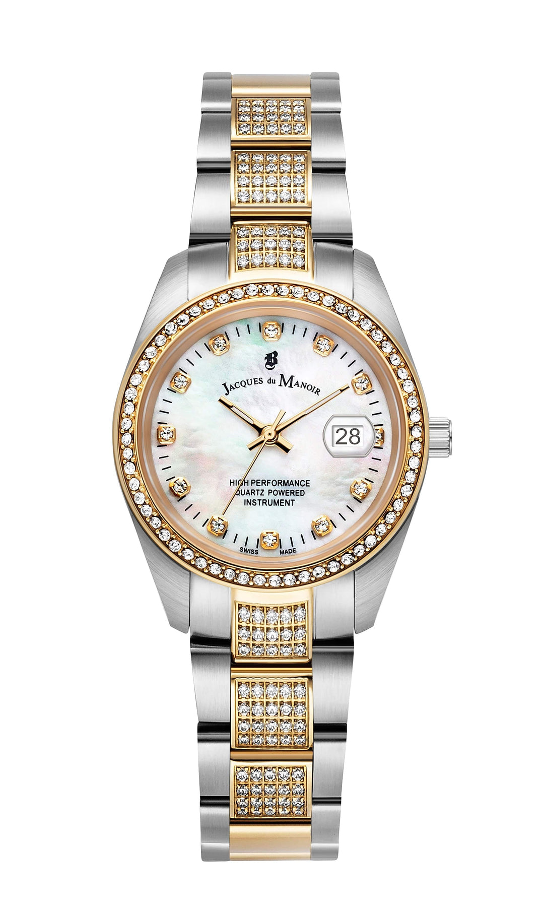 Jacques du Manoir Watch Jacques du Manoir Inspiration Beauty 31mm Women's Two Tone Day Date Watch Brand